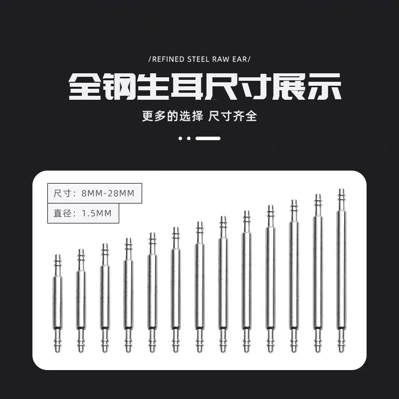 Watch Accessories Parts: Lug Pins, Spring Shafts, 304 Lug Rods, Pins, Strap Connecting Shafts