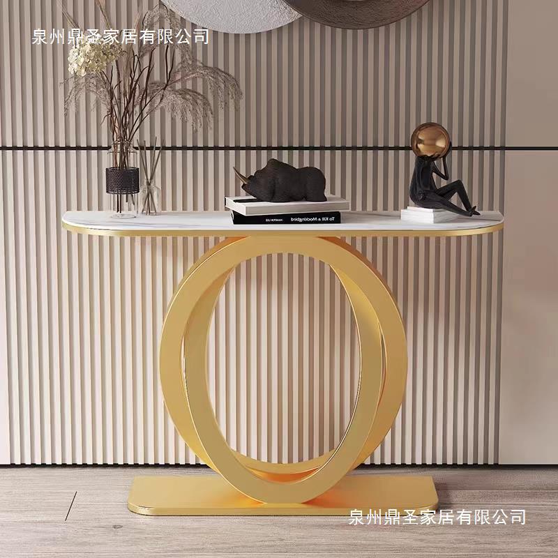 2024 New light luxury Rock plate entrance table home wall side table modern minimalist entrance cabinet entrance table