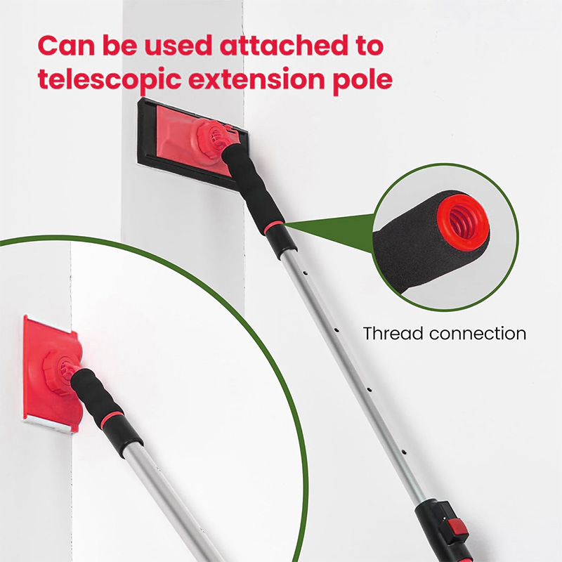 7inch + 5inch Wool Brush Set, Rotating Handle Can Be Connected to an Extension Rod for Use