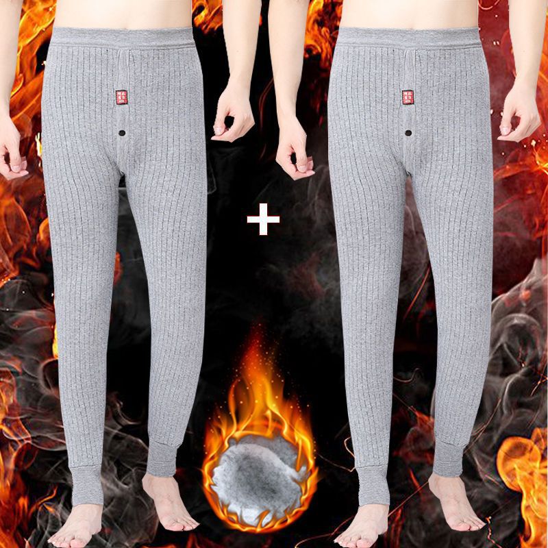Factory delivery winter middle-aged and elderly men's warm pants high waist loose bottoming long pants knee pad waist pad cotton pants