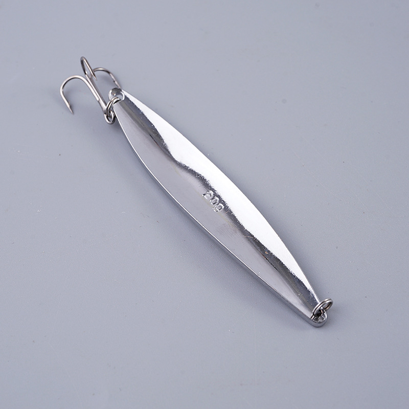 Cross-Border Factory Wholesale Fishing Bait Bionic Fake Bait 20g Willow Leaf Sequin Bare Piece Long-Range Casting Lure Iron Plate Lure Bait