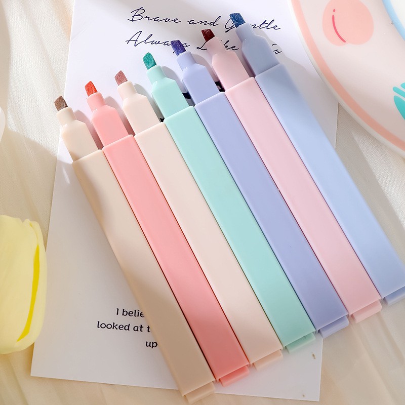Bulk Sweet Salt Color Rod Fluorescent Pen Eye Protection Color Hand Account Pen Creative Stationery Student Mark Key Marking Pen Factory