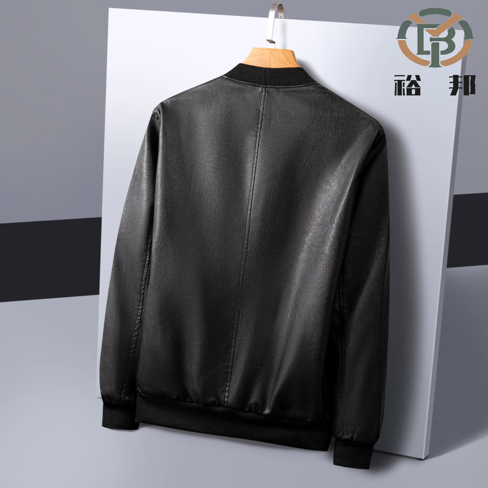 Leather men's autumn and winter new men's PU leather baseball clothing leather jacket coat single lining men's leather clothing manufacturers leather clothing