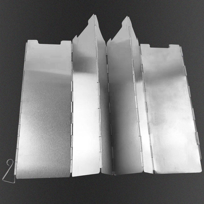 Outdoor camping stove head windshield stove ultra-light foldable with latch windshield with cloth bag card stove