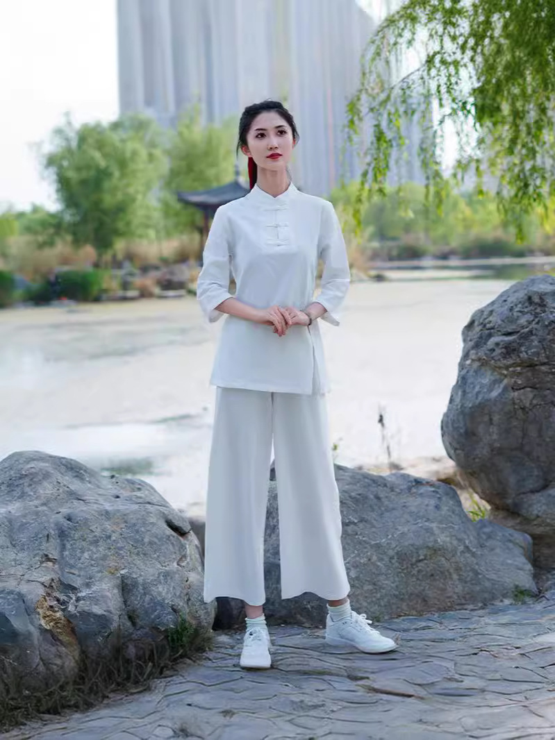 Retro suit Chinese style beauty salon overalls health care hall Chinese Tang suit tea women's two-piece set a generation of hair