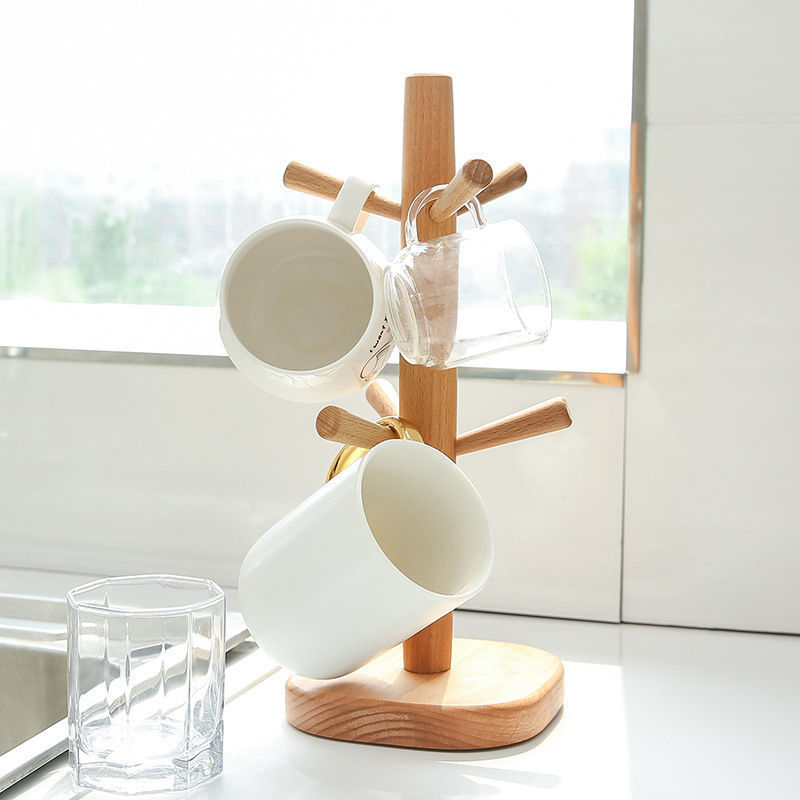 Glass Water Cup Holder Wooden Cup Holder Household Cup Storage Rack Upside down Cup Holder Storage Rack Water Cup Rack Hanger
