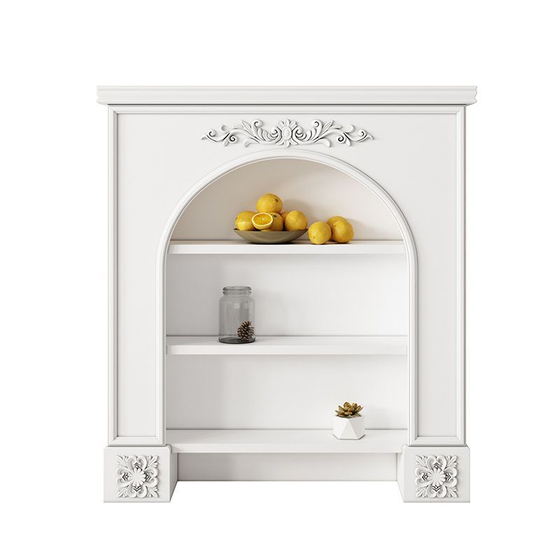 Scandinavian Retro Accessible Luxury Entrance Cabinet White Fireplace Rack B&B Decorative Rack Photography Props Popular Exhibition Hongzhi