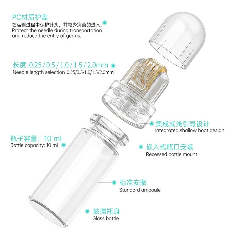 64-needle gold roller microneedle roller needle essence freeze-dried powder hyaluronic acid imported hair growth instrument beauty instrument foreign trade explosions