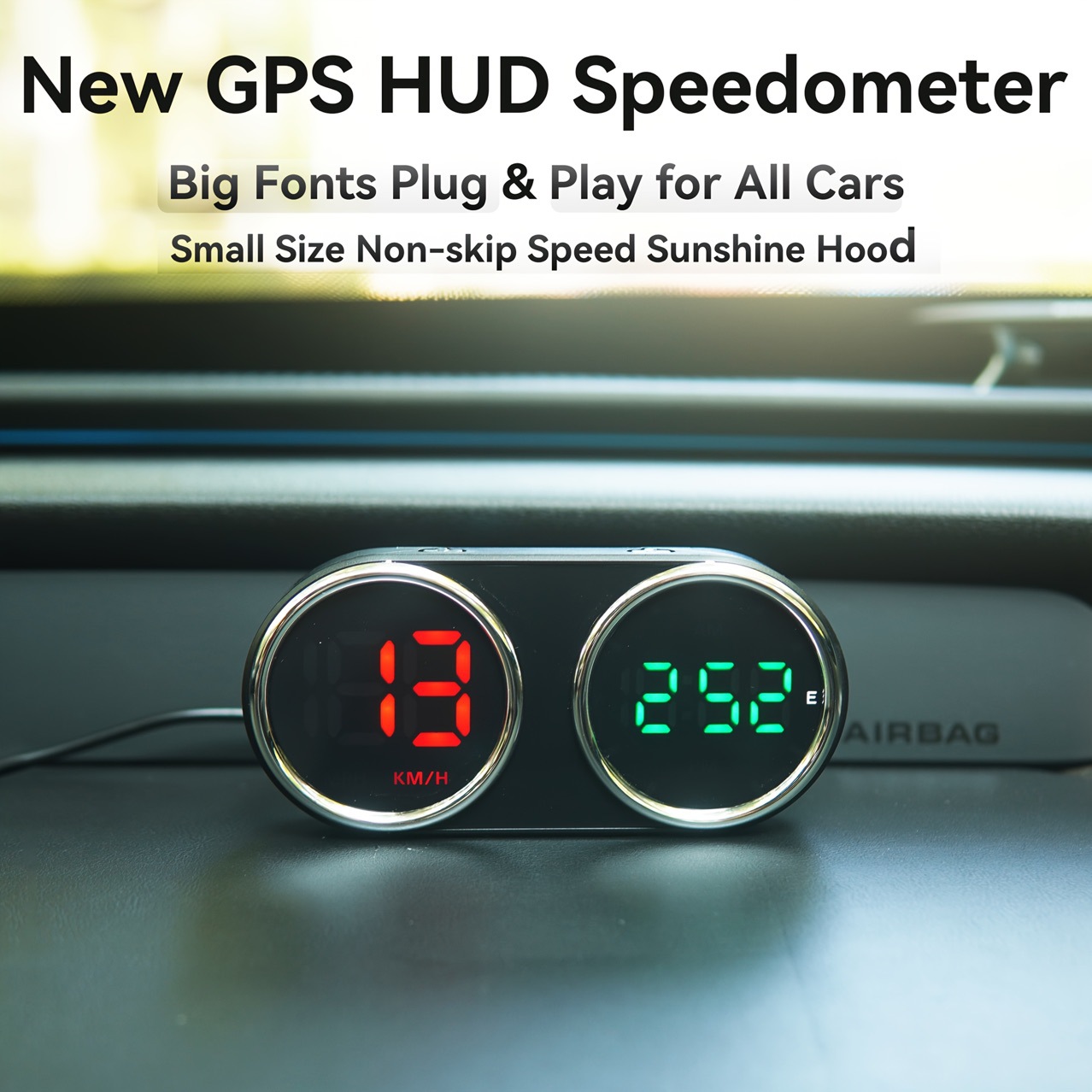 2025 New HUD Car Head-up Display KMH/MPH Special for Cross-border E-commerce