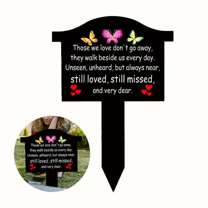 Cross-border Mother's Day Acrylic Garden Decoration to commemorate father's pet cat dog cemetery card outdoor decoration