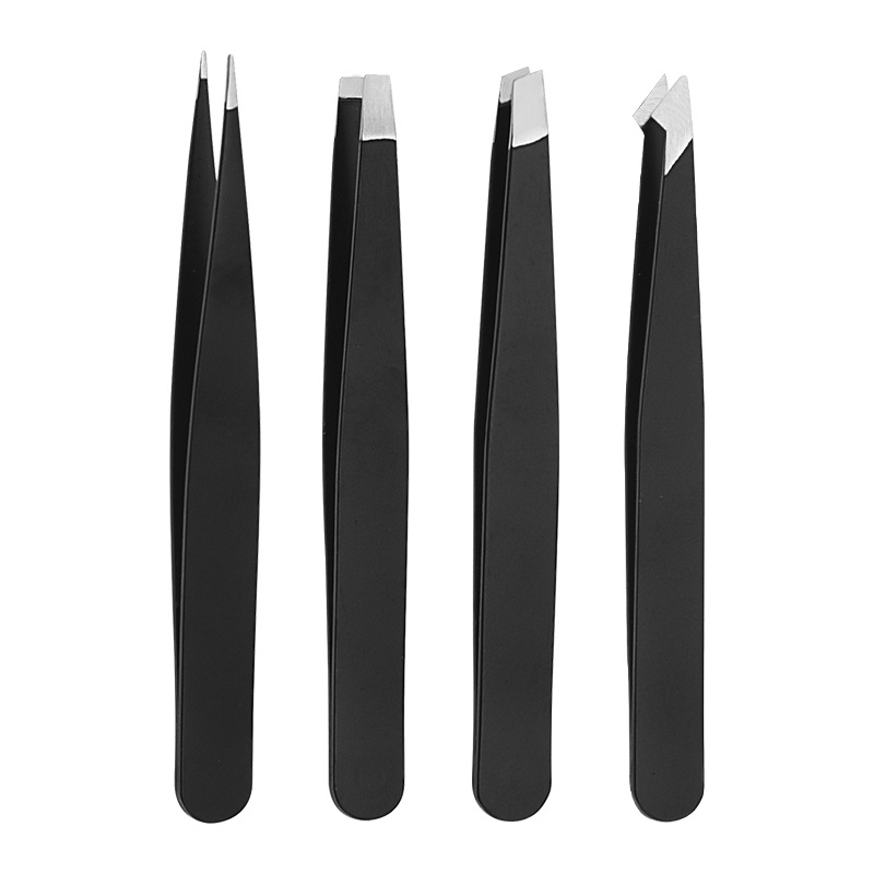 Spot wholesale stainless steel 96 eyebrow clip eyebrow clip eyebrow tweezers eyelash clip set eyelash tweezers eyebrow clip tweezers