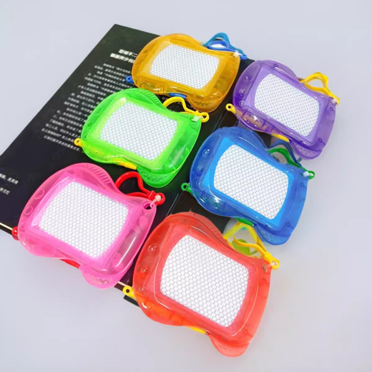 Cross-Border Keychain Mini Writing Board Children's Magnetic Small Drawing Board with Rope Baby Educational Magnetic Graffiti Play