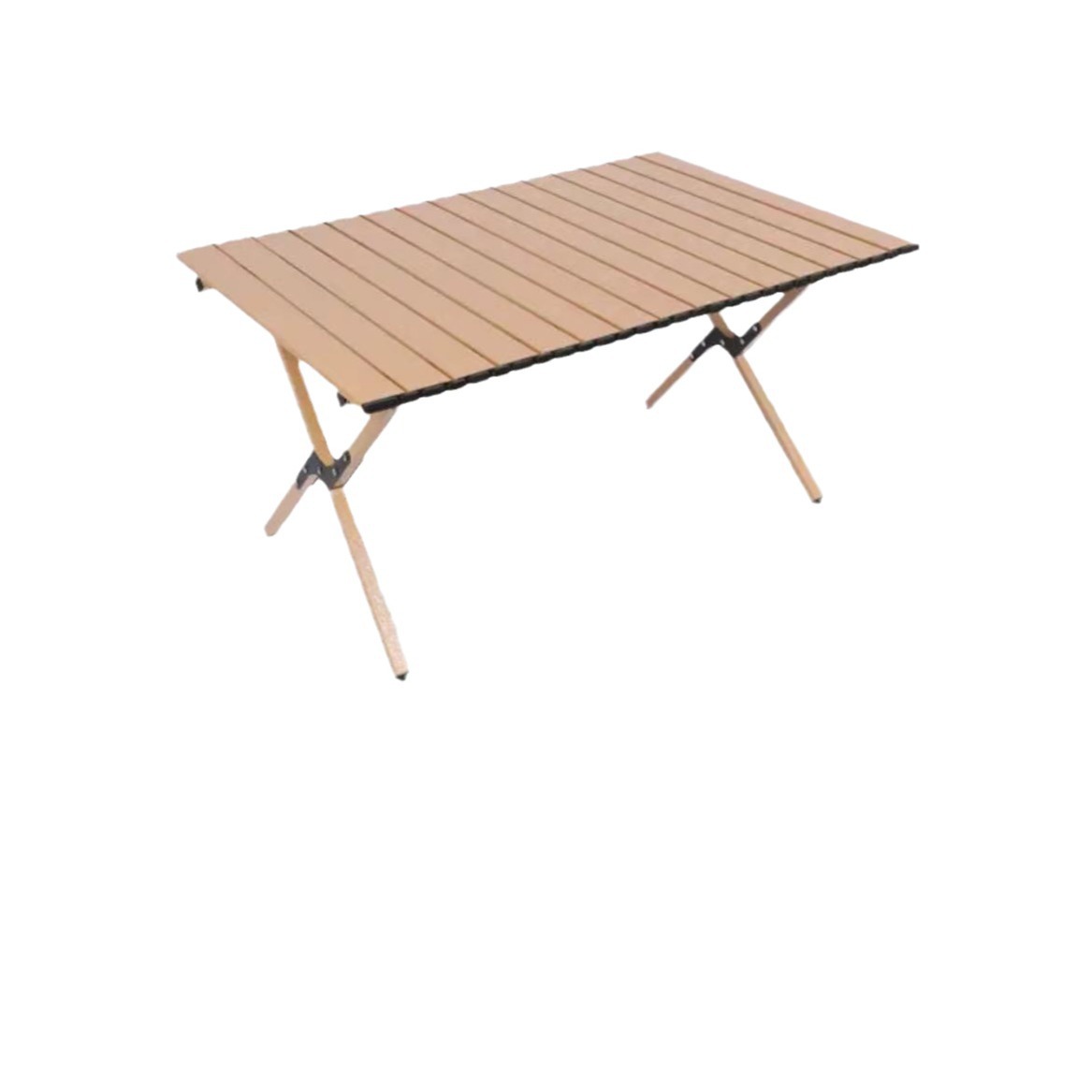 New Outdoor egg roll table wood grain folding table portable ultralight camping table camping table lightweight wood grain picnic table