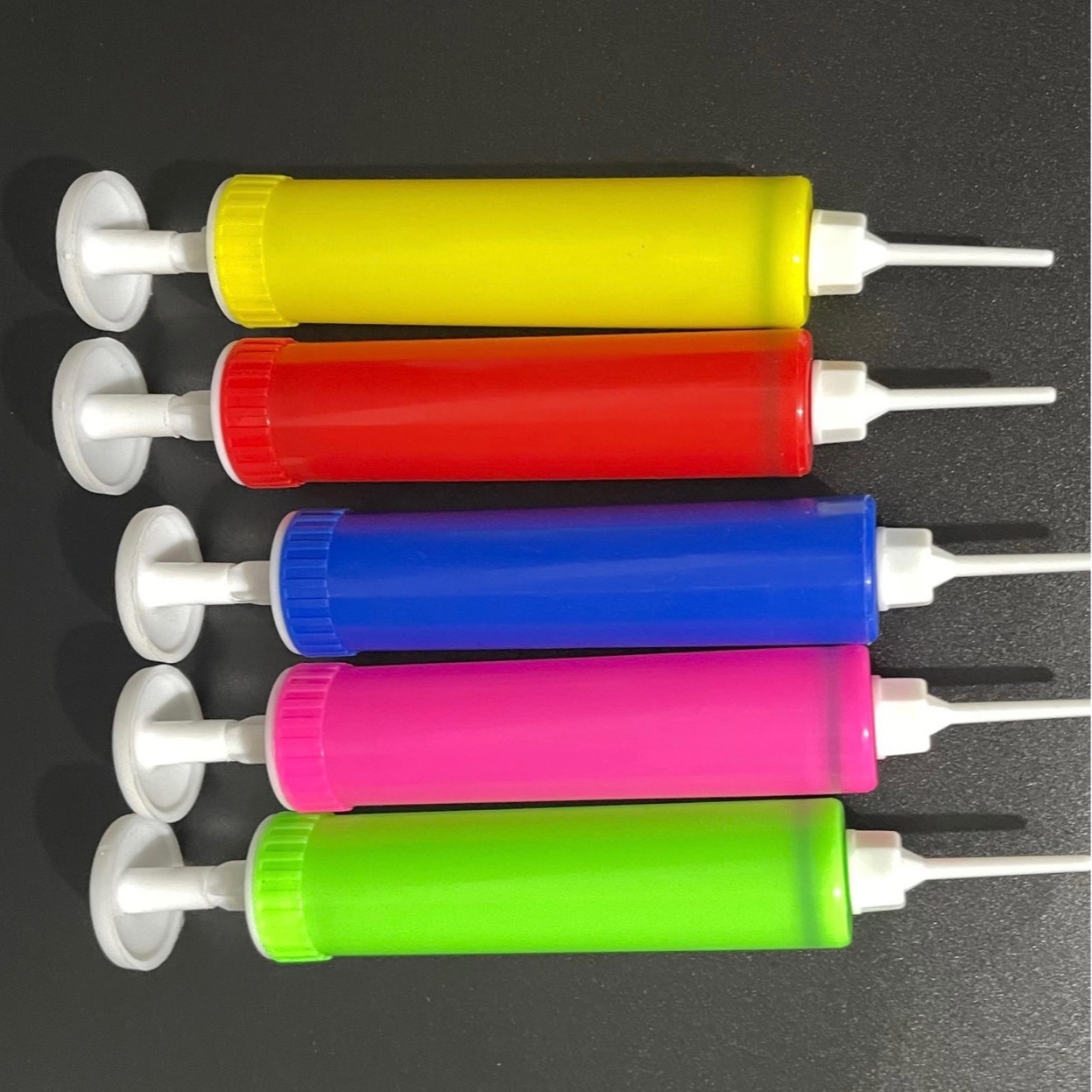 Portable mini push pump rubber ball basketball football inflatable toy plastic needle type manual rocket launcher