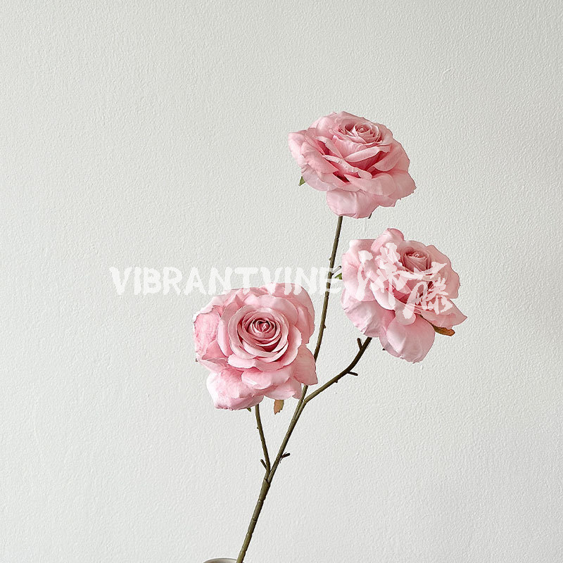 Pink Floral Arrangements, Artificial Flowers, Wedding Hall Scene Layout, Fake Flower Decoration, Ceiling Flower Path, Hydrangea, Roses, and Delicate Flowers