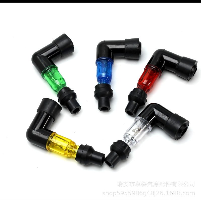 Motorcycle modification accessories high pressure cap flash spark plug cap cigarette rod elbow tricycle beam car 110 universal