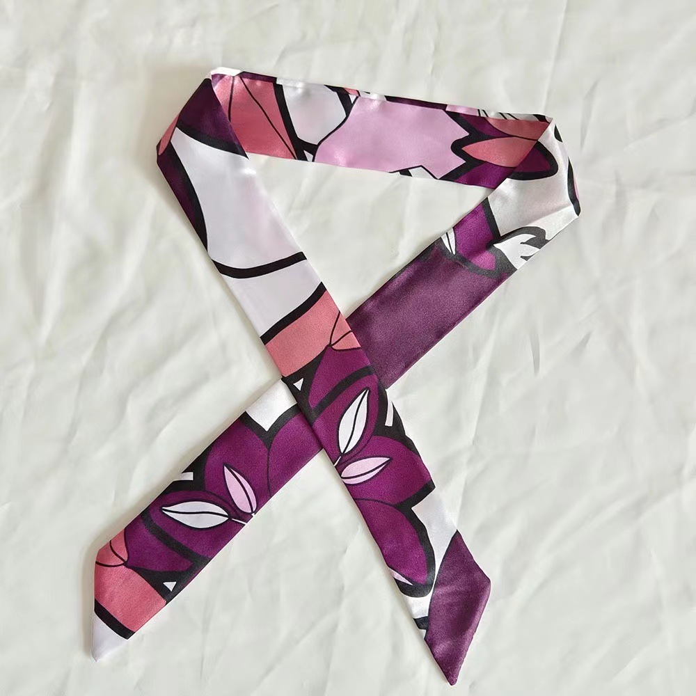 Spot silk scarf wholesale long beveled silk scarf ribbon hair strap Joker tie bag bow small silk scarf