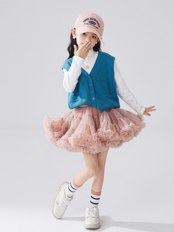 Princess Dress for Girls, Tutu Skirt, Class a Children's Half Skirt, Super Puffy Cake Skirt, Mesh Puffy Skirt, Girl's Skirt for Summer