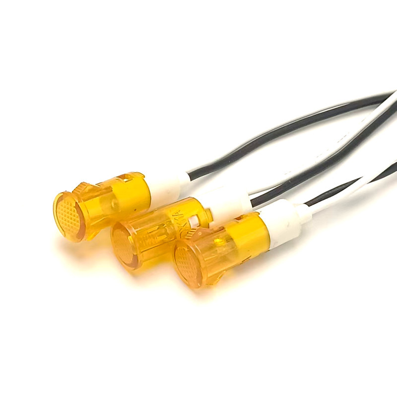 LED lamp power signal lamp opening 10mm small plastic indicator lamp MDX-11A with cable card type red