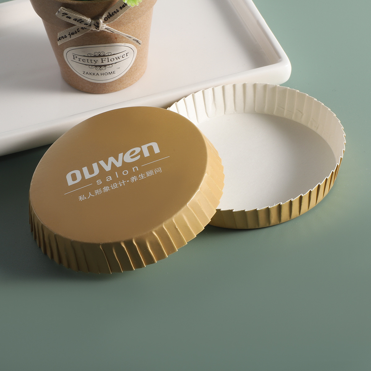 Disposable Paper Cup Cover Hotel Hotel KTV Bar Barber Shop Coated Paper Opening Paper Cup Cover Printable Logo