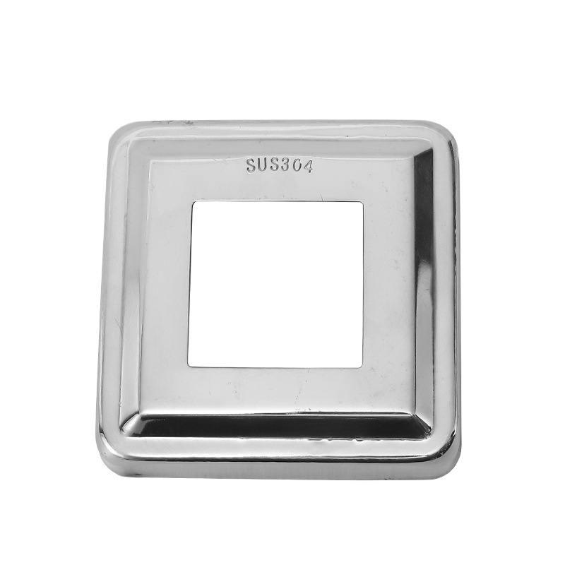 Stainless steel decorative floor ladder handrail square tube decorative cover column guardrail ladder railing 304 stainless steel