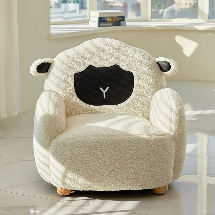 Big brand children's sofa factory cartoon solid wood foot fabric home living room bear sofa single chair reading area sofa