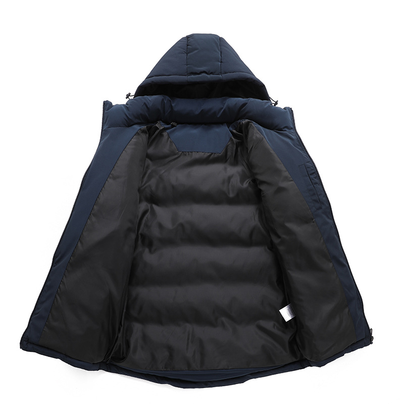 Chinese Flag Short Coat, Thickened and Warm Cotton Jacket for Winter Training, Sports Academy, Arts Exam, Sports Cotton Coat with Printing