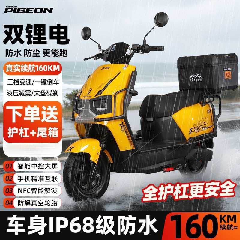 Long-Lasting Electric Two-Wheeled Motorcycle, High-Power, Long-Lasting Two-Wheeled Luxury Electric Motorcycle, Dual-Battery Battery Car