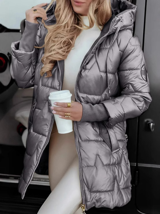 2024 Winter New Cross-Border European and American Style Amazon Temu Aliexpress Hooded Cotton Jacket with Three Zippers