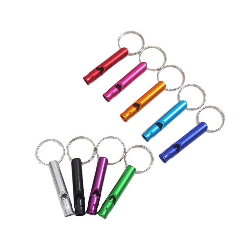 Factory wholesale outdoor aluminum alloy whistle outdoor survival referee life whistle fire training small size whistle