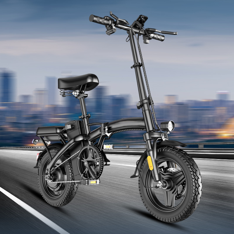 Foreign trade manufacturers cross-border hot-selling models 14-inch mini folding electric bicycle electricbike