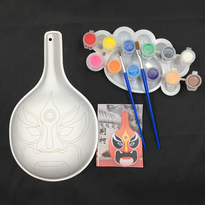 Маленькая маска для макияжа лица, традиционные материалы для обучения, белая заготовка