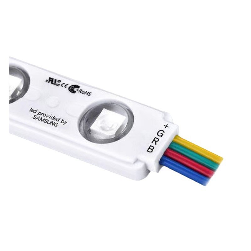5050 three-lamp waterproof colorful color changing module LED injection module low-voltage RGB signboard luminous word module
