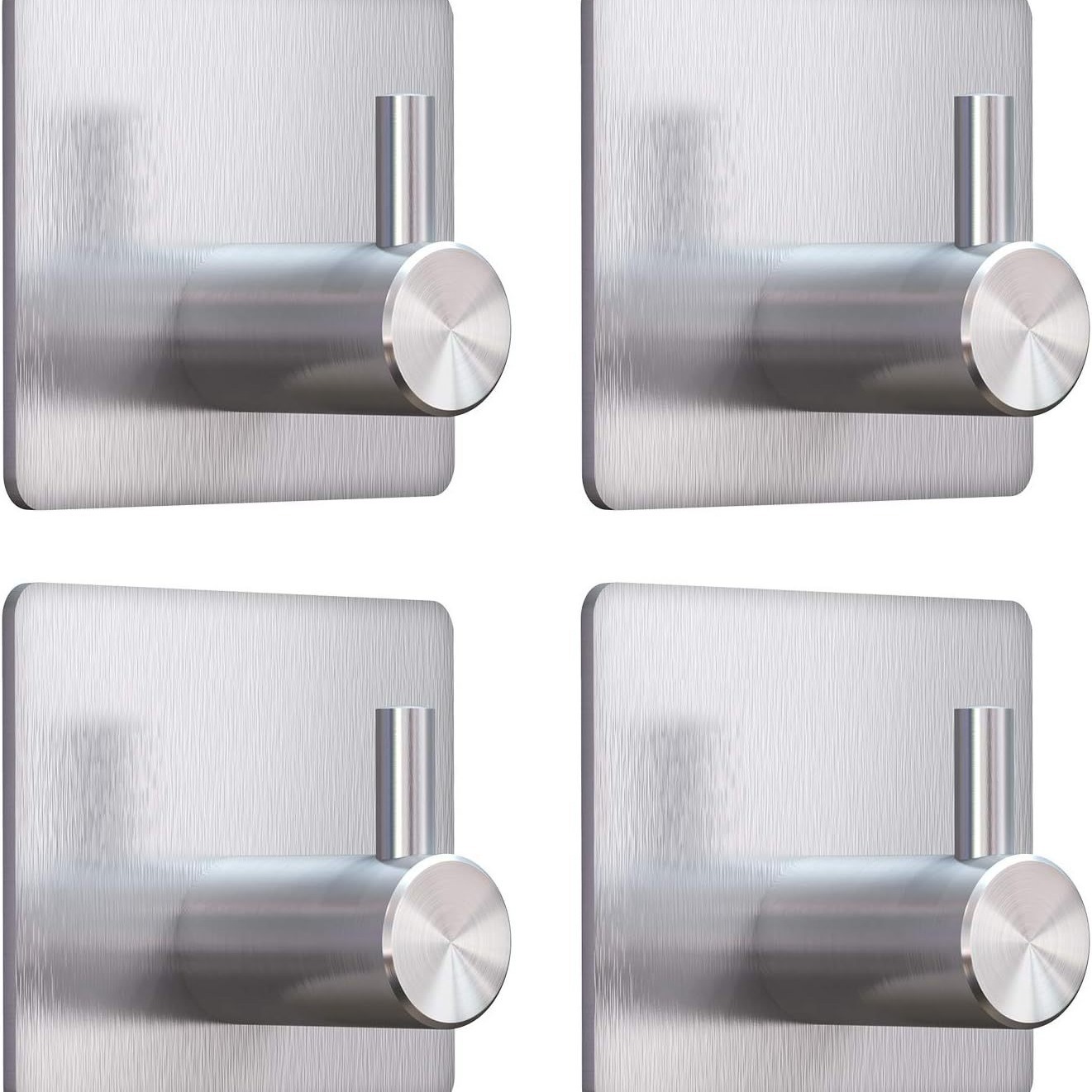 Hook self-adhesive stainless steel sticky hook stainless steel hook kitchen bathroom hook coat hook towel hook