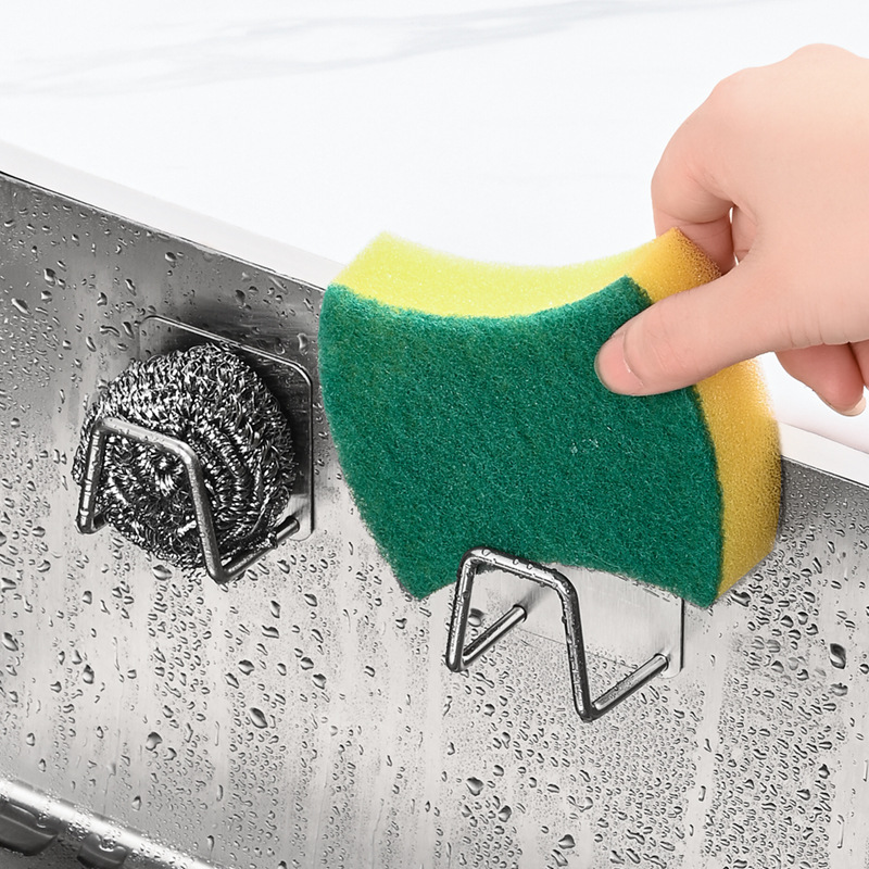 Стеллаж для губок из нержавеющей стали 304, без сверления, стеллаж для дренажа