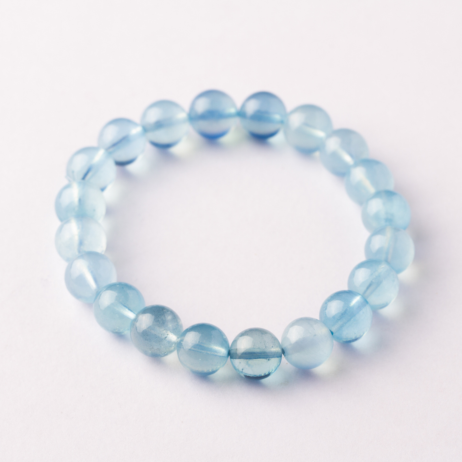 Natural 7A ice seed aquamarine loose beads DIY handmade beaded ladies crystal bracelet necklace accessories wholesale