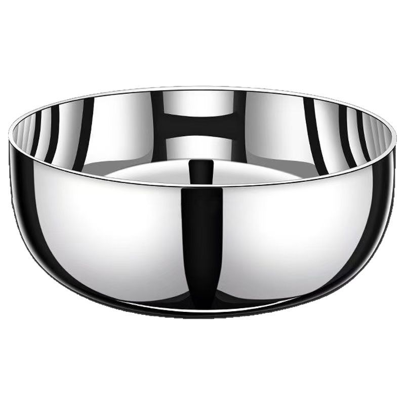 Food Grade Stainless Steel and Basin Thickened and Rubbing Basin Household Soup Basin Egg Basin Hot Pot Multi-use Vegetable Washing and Basin