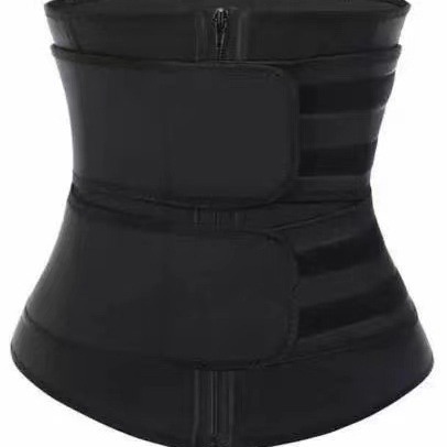 Cross-border Women's zipper belly belt neoprene corset New Sweat Belt body shaping sports corset belt