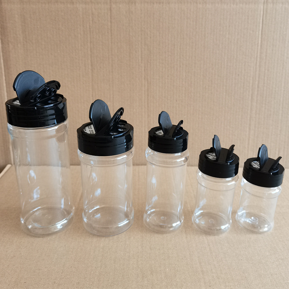 Butterfly Lid Seasoning Box Plastic Pepper Seasoning Bottle Barbecue Material BBQ Gold Foil Gold Powder Sprinkling Bottle Seasoning Pot