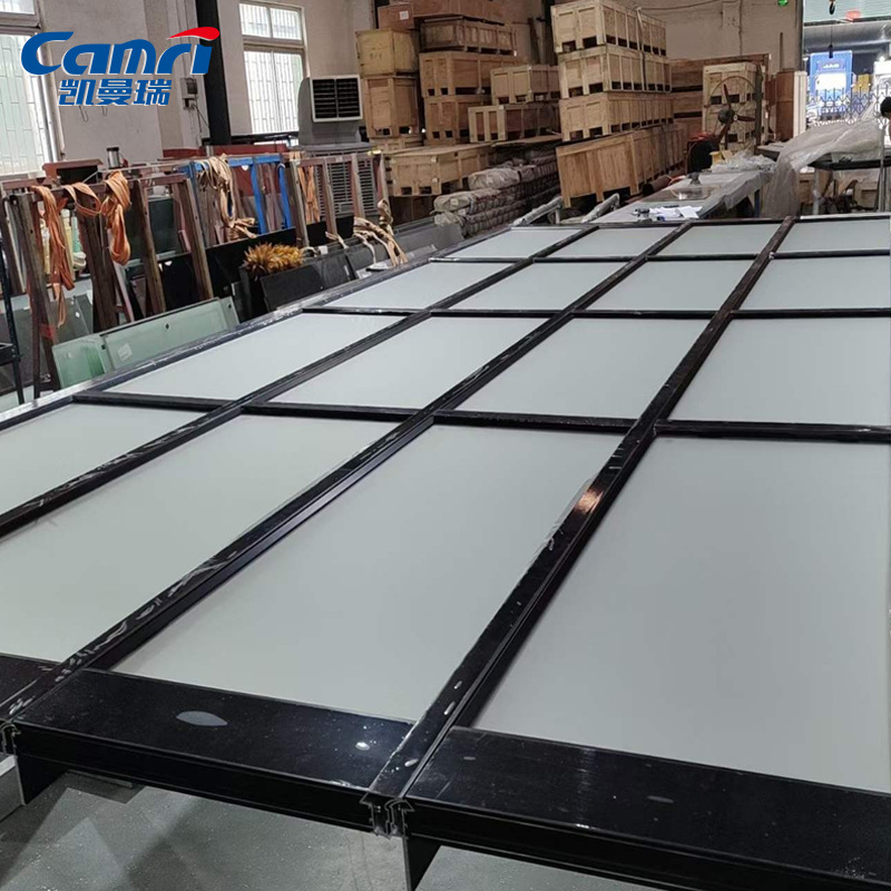 Villa anti-theft transparent glass garage door rolling door remote control automatic aluminum alloy 4S perspective door flap garage door