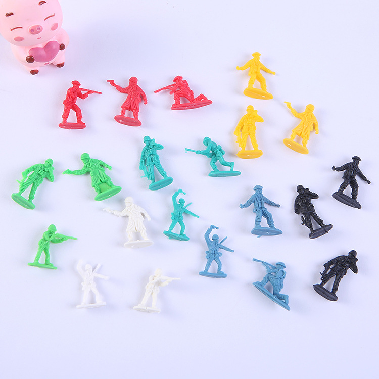 3cm Mini Soldier Wholesale Land and Air Military Soldier Model Plastic Soldier Little Man Children's War Toys