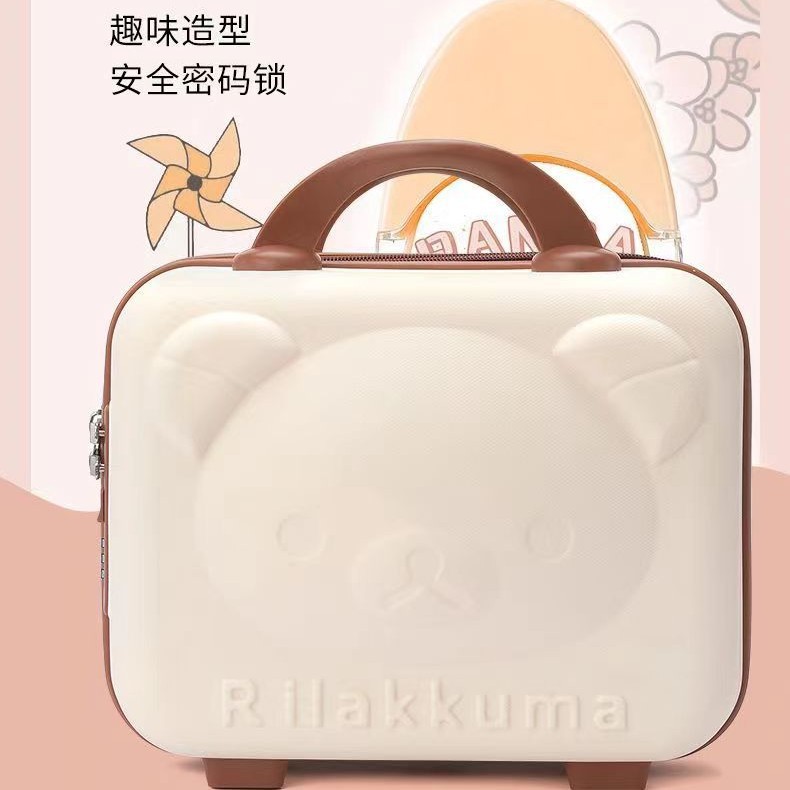 Bear Suitcase Accompanying Gift Bear Makeup Case Boarding 14 Inch Mini Suitcase Cartoon Portable Password Box