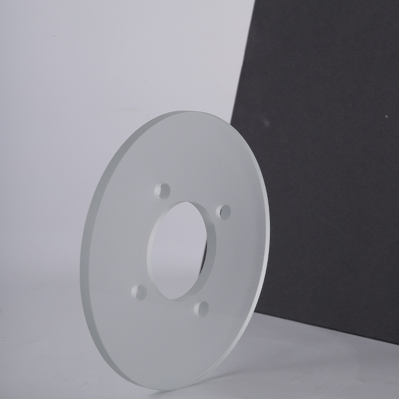 Customized 4mm Acid-Washed Frosted Glass Underwater Lamp Ultra-White Oil Sandblasting Glass Sandblasting Small Disc Acid-Washed Tempered Glass