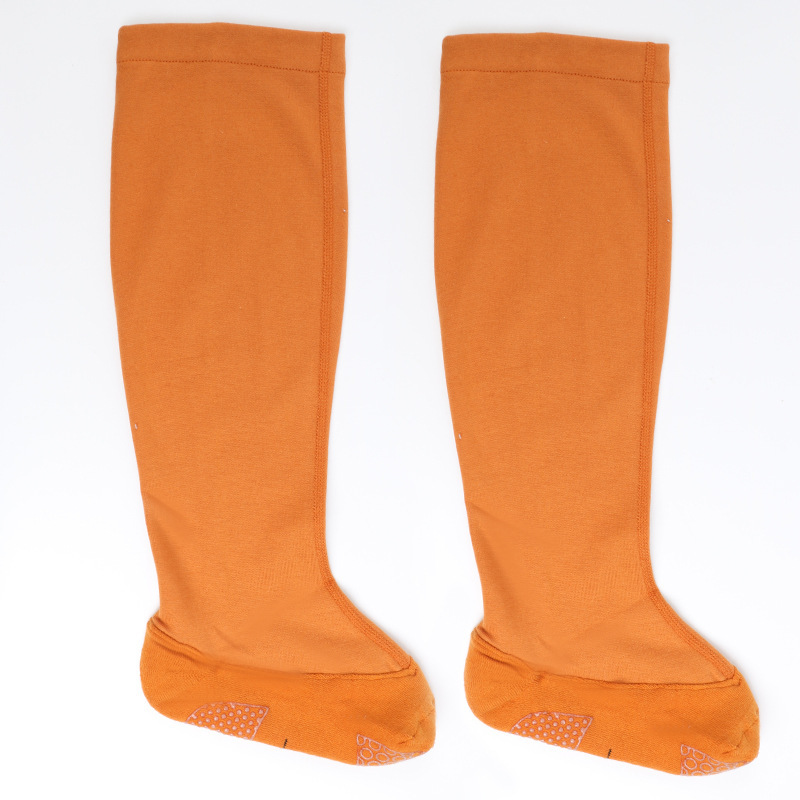 Autumn and winter leggings-free monk socks thickened warm elastic high-tube gray monk monk monk socks for men and women