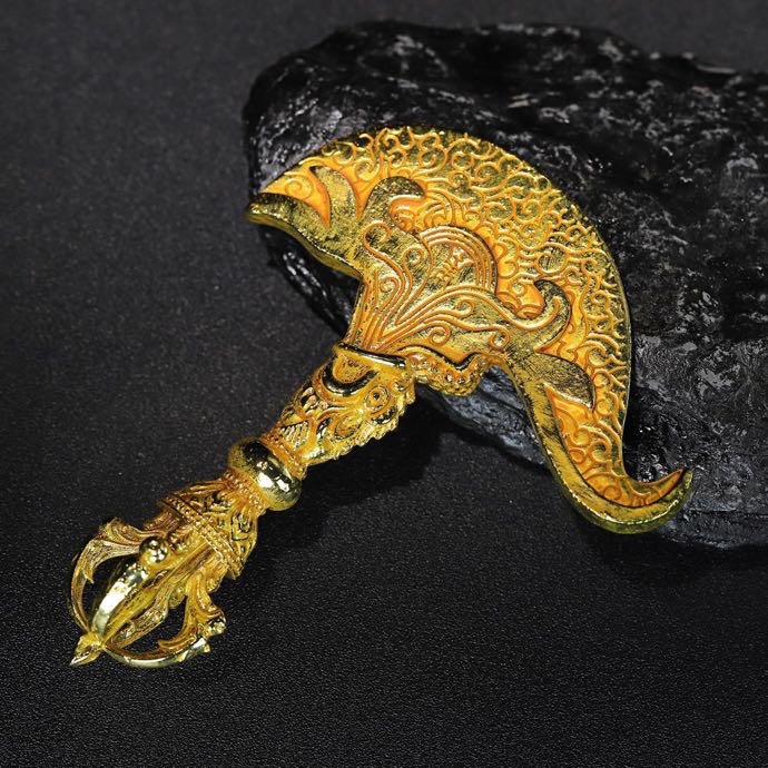Daodao Xizang-Style Instruments Xizang-Style Large-Scale Ornaments Mizong Weide Gilt-Falling Magic Guillotine Vajra Pestle King Kong Large