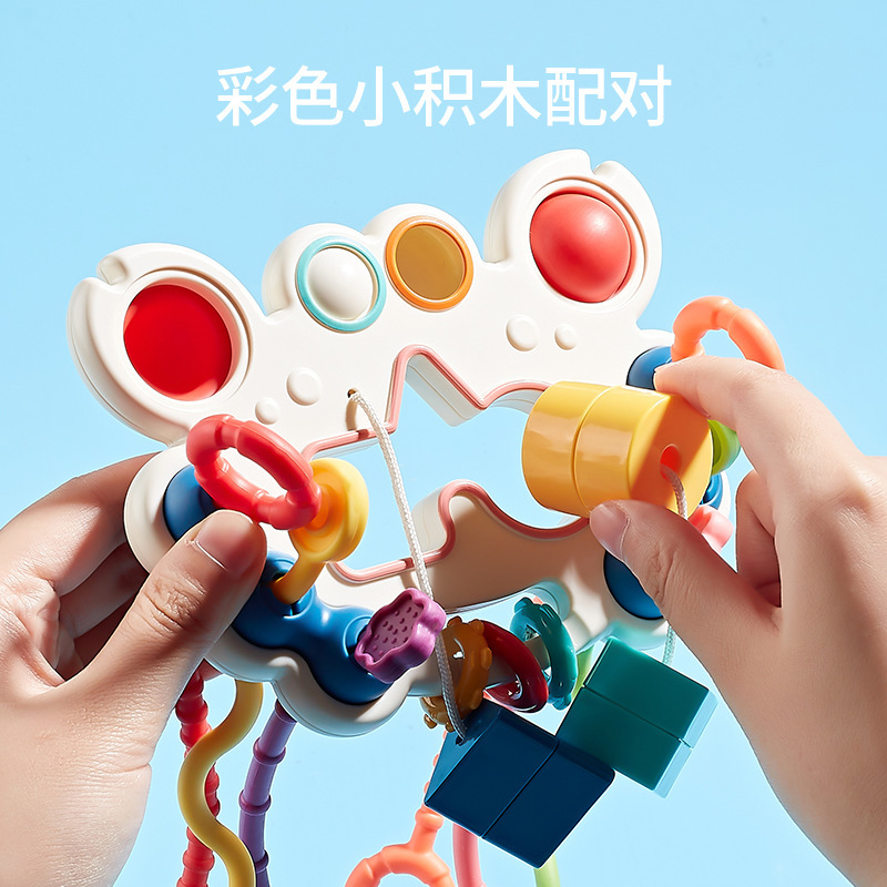Baby Baby Fun Luso Baby Toy Early Education Sensory Baby Can Bite Enlightenment Soft Glue Small Crab Lala Le