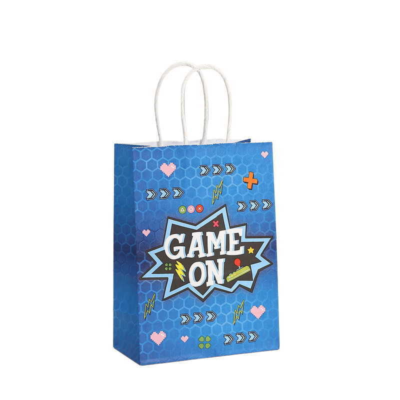 Cross-border gift packaging bag game toy tote bag creative surprise paper bag gift bag kraft paper tote bag batch