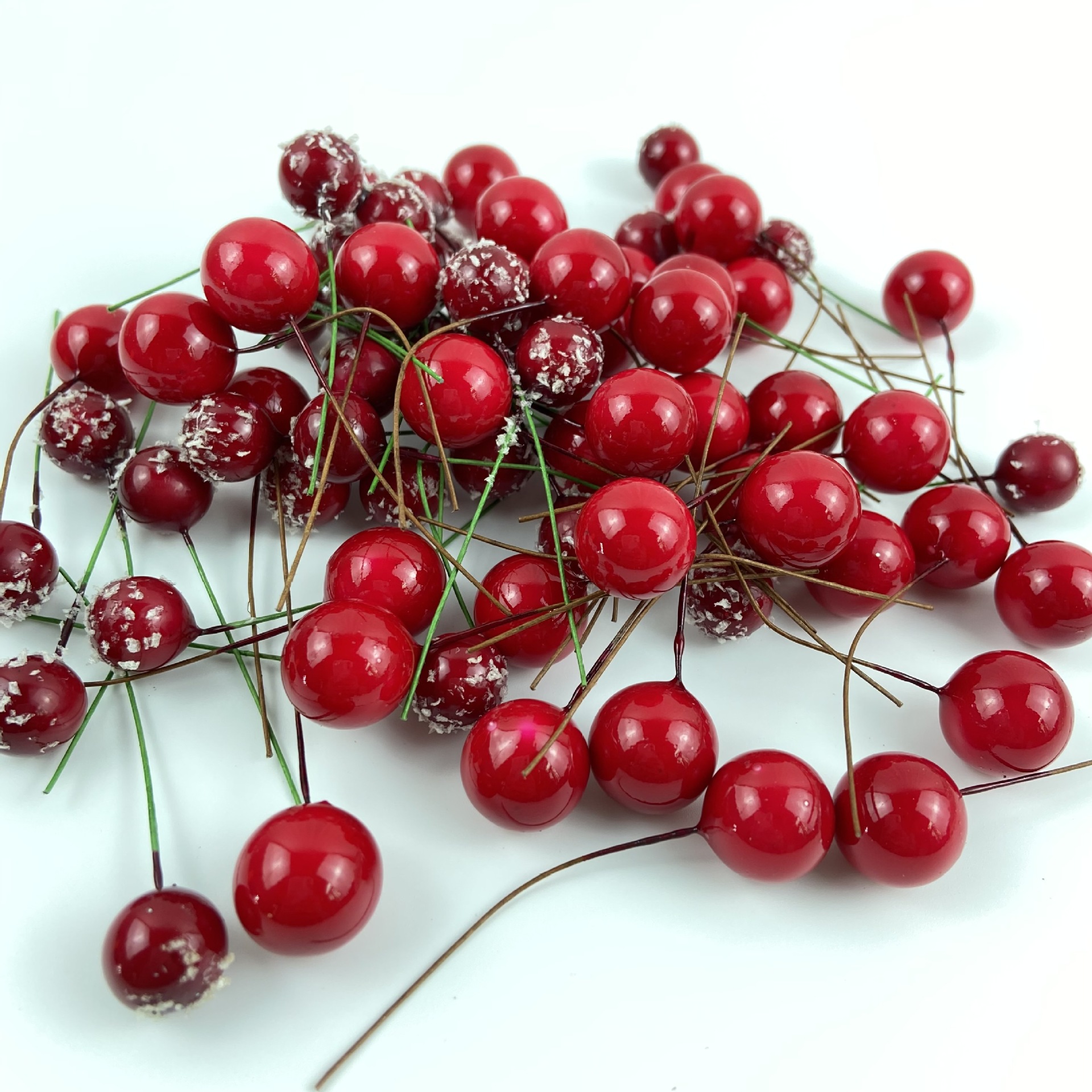 Simulation Red Fruit Berry Holly Fruit Christmas Red Ball Accessories Home Decoration Red Berry Cherry Fruit