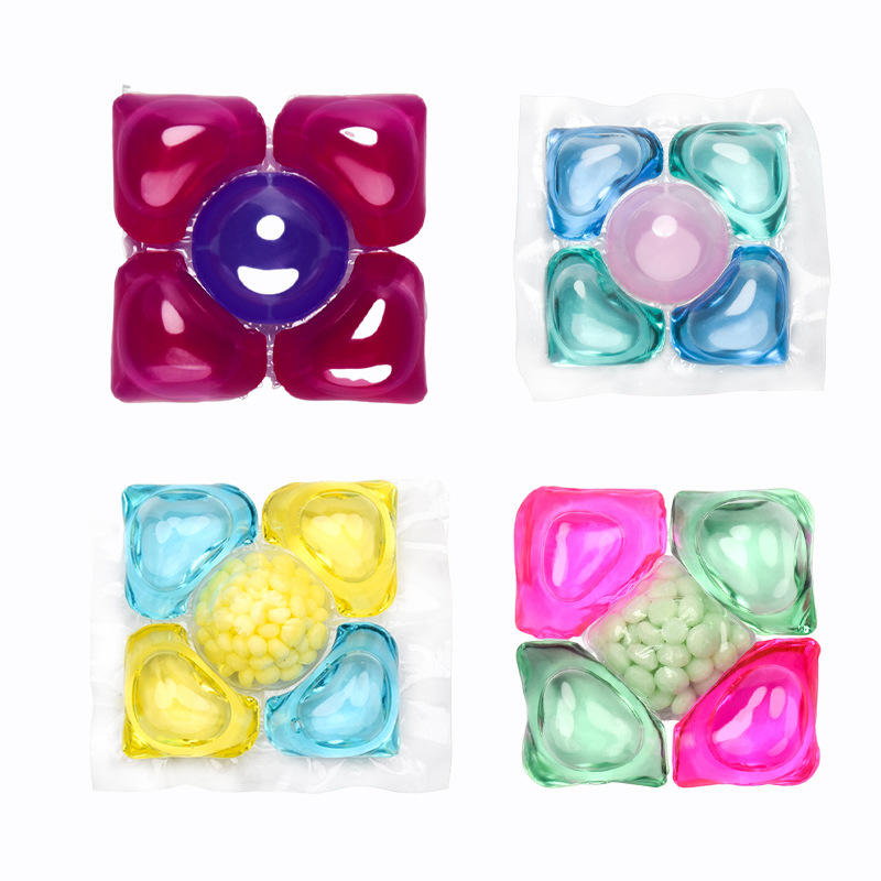 Cross-Border Laundry Beads Fragrance Beads 25g Multi-Effect In-One Five-Chamber Decontamination Laundry Detergent Beads Capsule Instant Household Oem