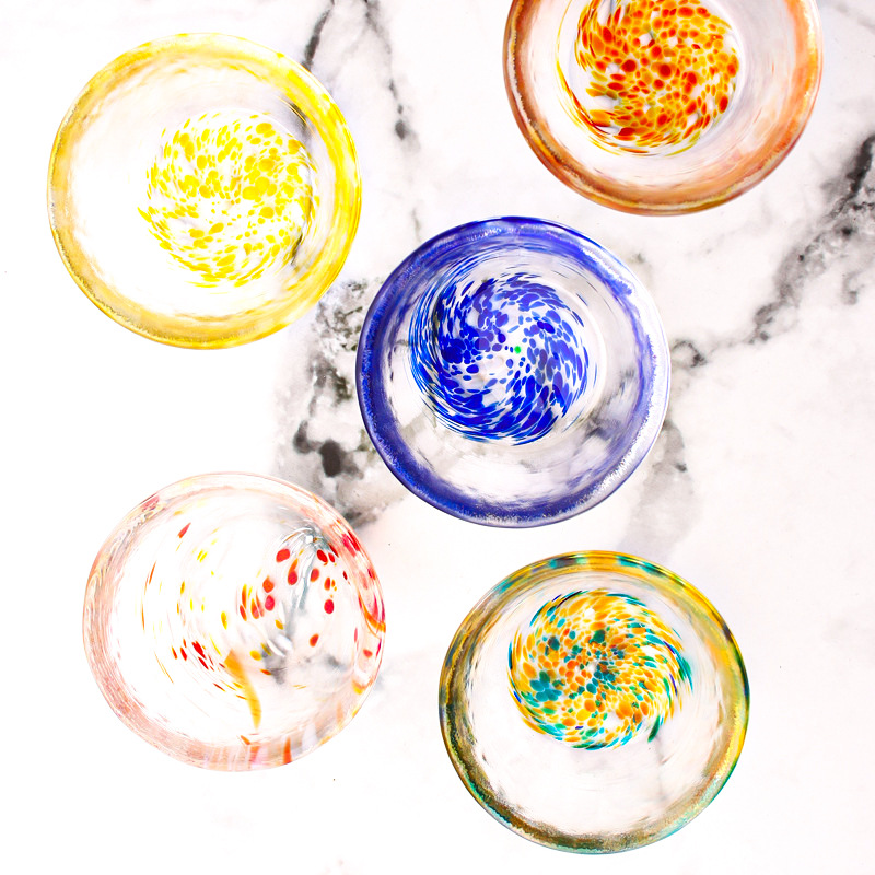 Factory direct new color raindrop glass single cup creative Japanese tea kung fu tea set master Single Cup